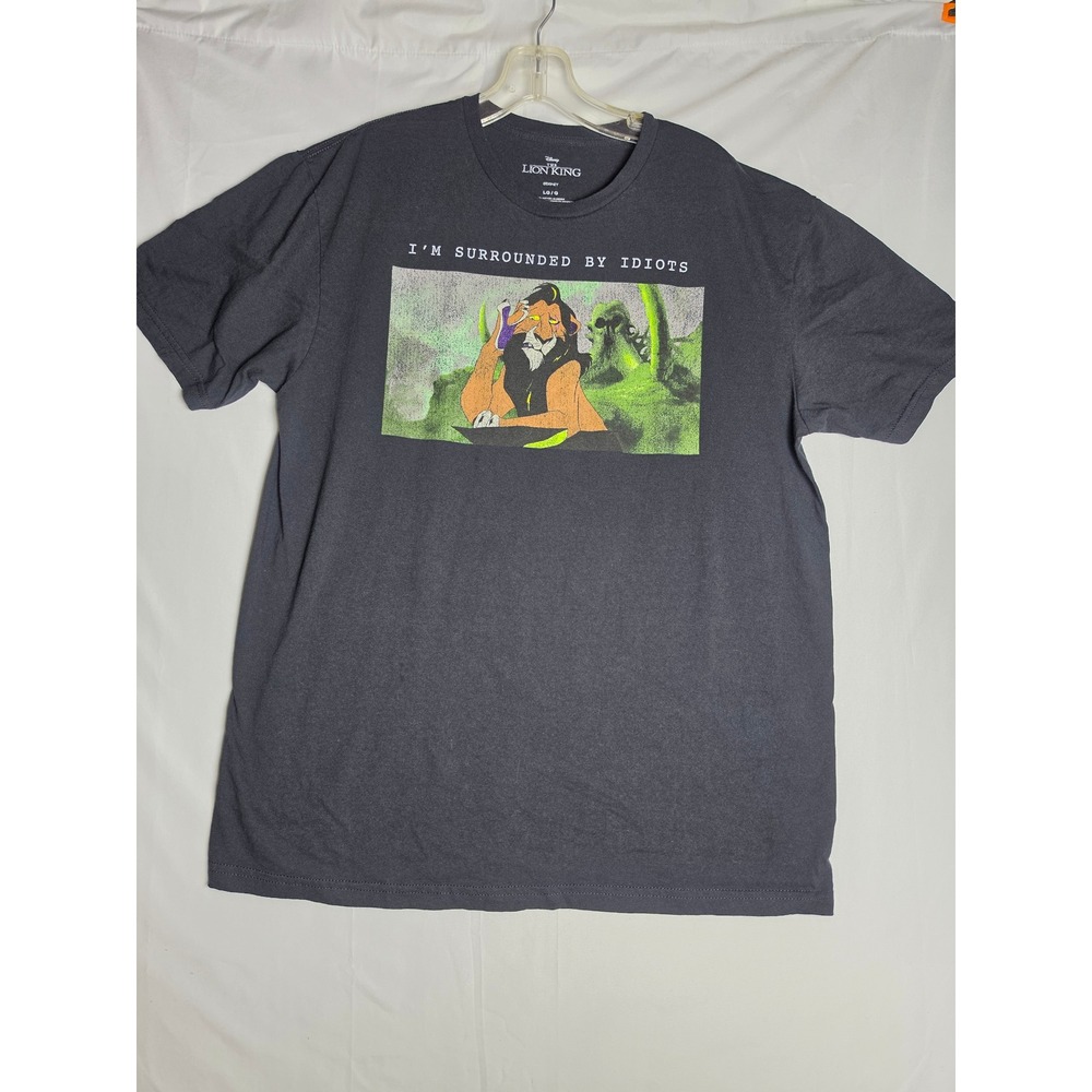 Disney The Lion King Scar Im Surrounded By Idiots Graphic Tee Gray Large